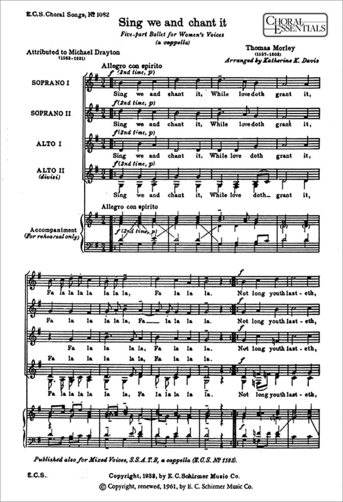 Sing We and Chant It